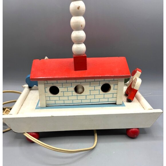 Vtg Noahs Ark Wooden Nursery Lamp Animals DOES NOT WORK - Picture 4 of 9